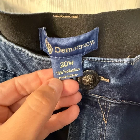 Democracy Dark Blue Straight Leg Jeans - Picture 3 of 4